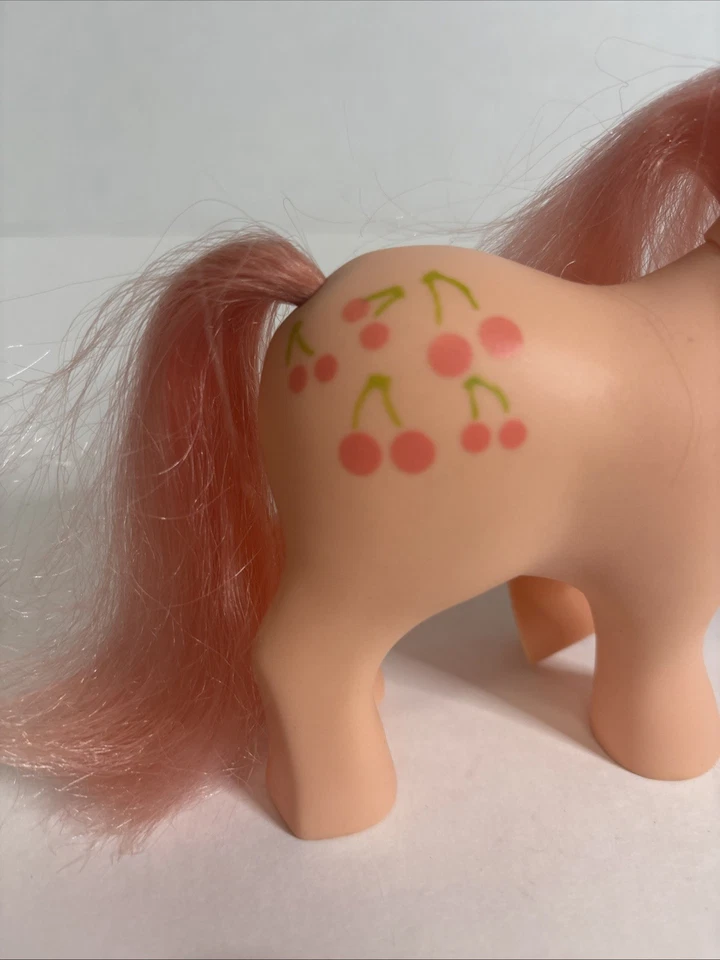 G1 My Little Pony-Cherrys Jubilee-Very Good-Peach Pony with Cherries-Vintage — 第 2/4 张图片
