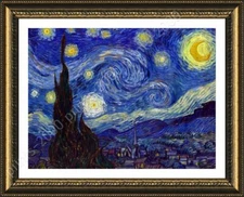 Starry Night by Vincent Van Gogh | Framed canvas | Wall art poster HD giclee