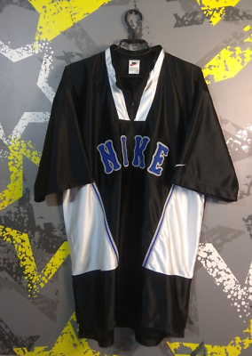 Nike Vintage Jersey 90s Basketball Basket Shirt Big Logo Black Men