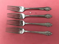 4 Yamazaki Cragg MONIQUE Stainless Salad Forks (Japan)