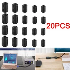 20PCSchokes Noise Filter /5Set Ferrite Ring Core Ferrite Clip Noise Filter