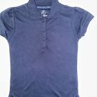 Girls A+ School Uniform Navy Blue Collared T-shirt Size 4 New