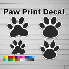 Paw Print Decal vinyl Sticker, Car laptop window tumbler water bottle pet love