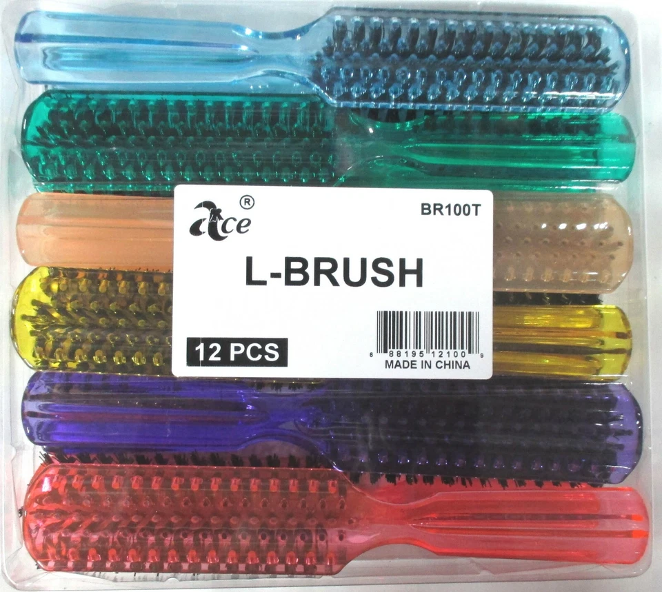 Cepillo de peinado de plástico "8 pulgadas de largo" *COLOR ALEATORIO*, cerdas de nylon BR100A Foto 3 de 4