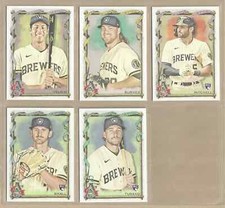 2023 Topps Allen & Ginter MILWAUKEE BREWERS Base Team Set of (5) Yelich Turang