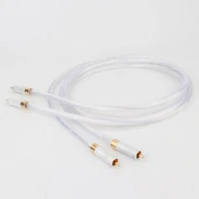 5N OCC Silver RCA Audio Cable for HiFi Amps Players RCA Cable with Connectors