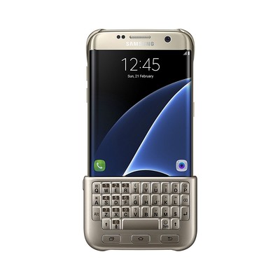 Samsung Original Back Cover Tastatur EJ-CG935 Galaxy S7 EDGE Keyboard Case Gold