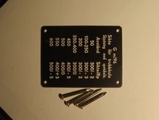 Reproduction Swedish Mauser Trajectory Plate  G m/96