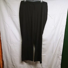Liz Claiborne Elizabeth Womens Size 18L Black Flat Front Dress Pants