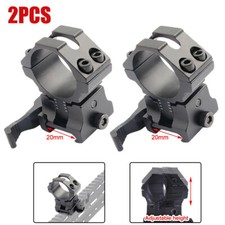 2Pcs 1''/30mm Rings Adjustable Center Height Scope Mount for 20mm Picatinny rail