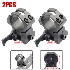 2Pcs 1''/30mm Rings Adjustable Center Height Scope Mount for 20mm Picatinny rail