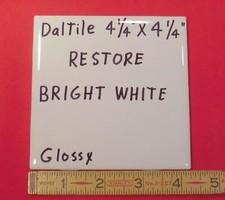 1 pc. Daltile: RESTAURAR Azulejo Cerámico Brillante Blanco Brillante 4-1/4" X 4-1/4" Nuevo