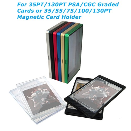 2in1 Premium Graded Card Case EVA Insert for PSA CGC Slabs Magnetic Card Holder - Picture 2 of 24