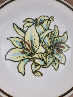 Vintage Royal Worcester Palissy Orchidee Mittagessen 9 Zoll Teller, 4er Set