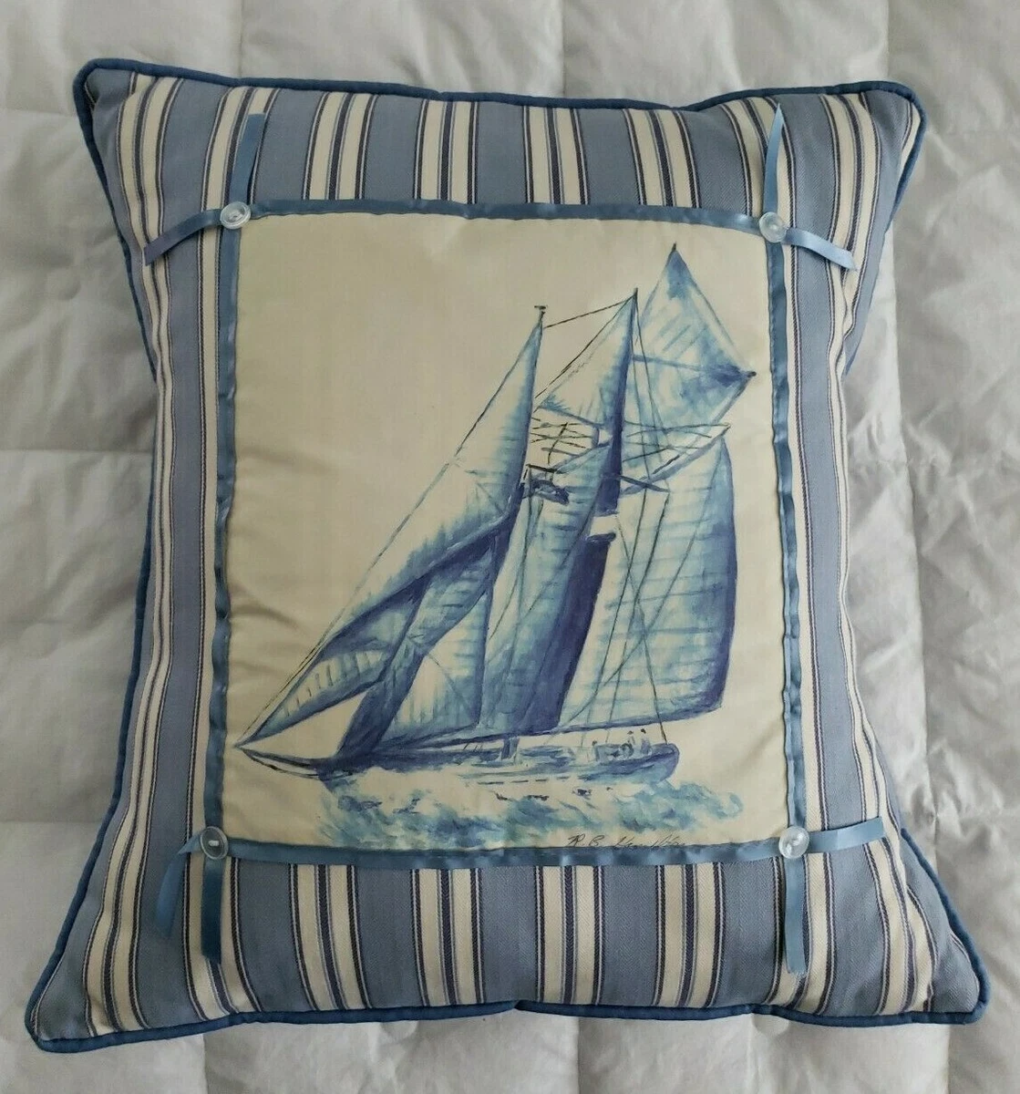 Nautical boat store pillows