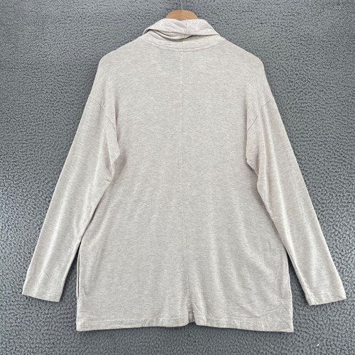 J Jill Top Womens Small Petite Ivory Pure Jill Cowl Neck Long Sleeves Stretch - Picture 3 of 11