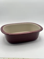 The Pampered Chef 3.1 Quart Casserole Dish Burgundy Made In USA