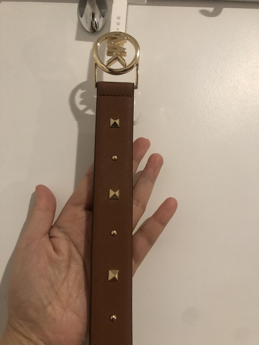 Michael Kors Brown and Gold Studded Women’s Belt SZ M Michael Kors Belts in Accessories - Walmart.com main image 4