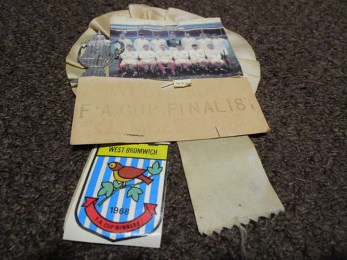 WEST BROMWICH ALBION ROSETTE 1968 F.A.CUP FINAL @ WEMBLEY v everton