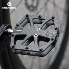 Rockbros Carbon Fiber Bicycle Pedals 3 Bearing Lightweight Non-slip 916 Flat