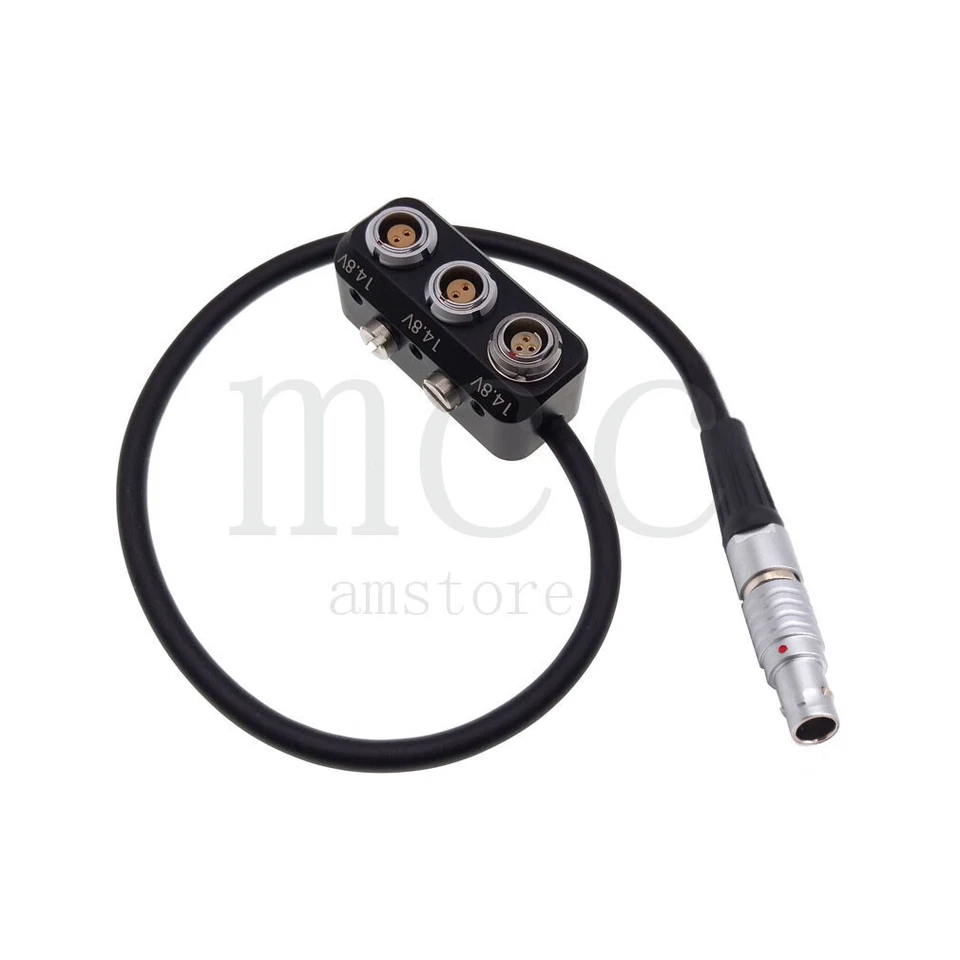 Alexa 0B 2 针电源分配器盒公头转 2 x 0B 2 针 1 x RS 3 针母头 — 第 2/4 张图片