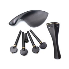 Adavnce Viola Kit 4/4 Viola Tailpiece Chin Rest Endpin Peg Brass Ebony Wood