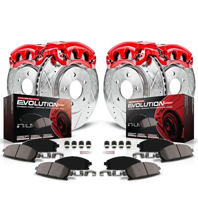 Power Stop KC4445A PowerStop - Front and Rear Z23 Daily Driver Carbon-Fiber Cera