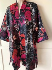 CHICO'S Midnight Floral Kimono Jacket- NWT- SZ S/M