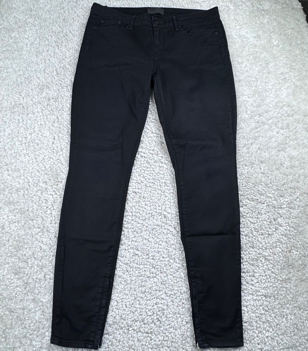 Vince Black Skinny Ankle Zip Pants Womens 29 | eBay