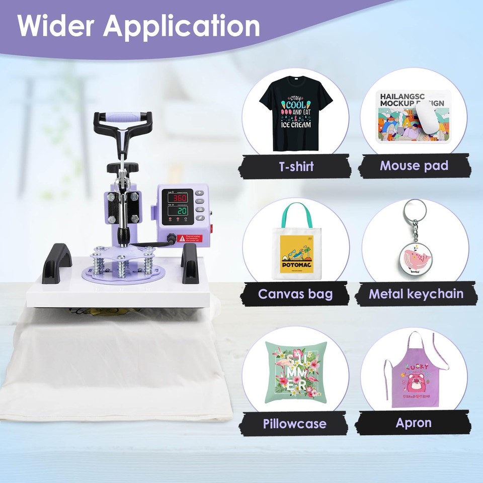 Heat Press Machine, Heat Press Machine for TShirts, 12x10 inch TShirt