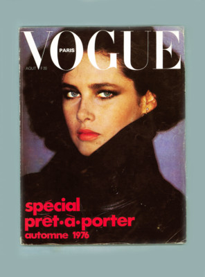 PARIS VOGUE-AUGUST 1976-DAYLE HADDON-GLORIA SWANSON-D VREELAND-GINGER ROGERS