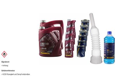 12L MANNOL Motoröl SAE 0W-40 LEGEND+ESTER inkl. Additiv Auslaufschlauch