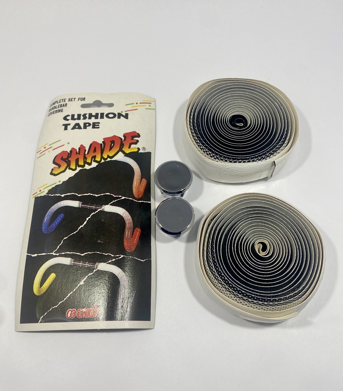 Vintage 1987 CoUnion Bar Wrap NOS Handlebar Tape Shade Two Tone White