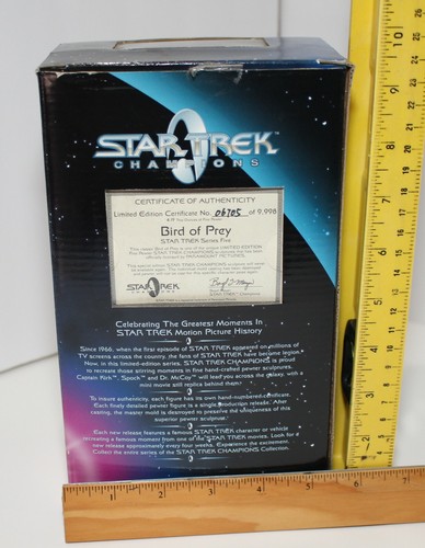 Star Trek Bird of Prey Pewter Limited Edition Champions 1998 with Certificate - Picture 9 of 9