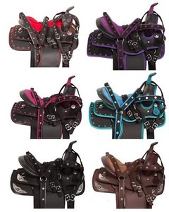 Y/&Z Enterprises 10 11 /& 12 Youth Child Western Premium Leather Treeless Pony Horse Saddle Tack
