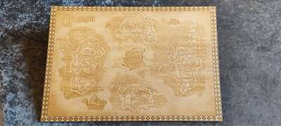 Lasergravierte Karte von Azeroth aus World of Warcraft - Pandaria