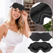 Premium 3D Sleep Mask (1 or 2-Pack) - 100% Blackout Eye Cover for Travel &Office
