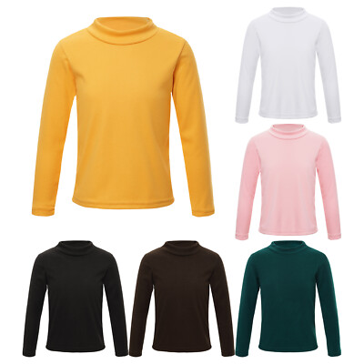 Kids Boys Girls Undershirt Tee Tops Winter T-shirt Long Sleeve Underwear Sport