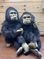 FAO Schwarz Fifth Avenue Gorilla Plush Silverback Father Mother Vintage Ape Face