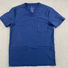 Jaanuu Mens XS Scrub Top 3 Pocket V-Neck Navy Blue Short Sleeve