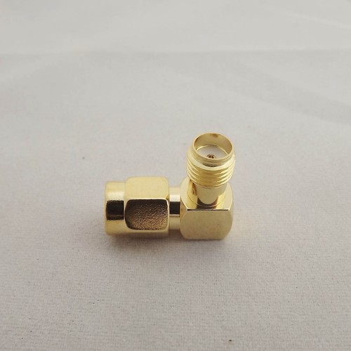 100pcs RP-SMA Male Jack to SMA Female Jack Right Angled 90°RF Adapter Connector - Picture 4 of 9