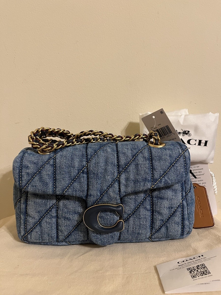 Coach Tabby Denim Brass Indigo Shoulder Bag 20 Quilting CR701 | eBay