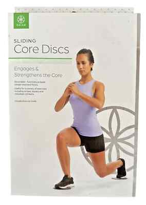 Gaiam Core Sliding Disks - Engages & Strengthens the Core - Reversible w/ Guide