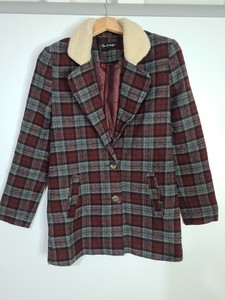 miss selfridge check coat