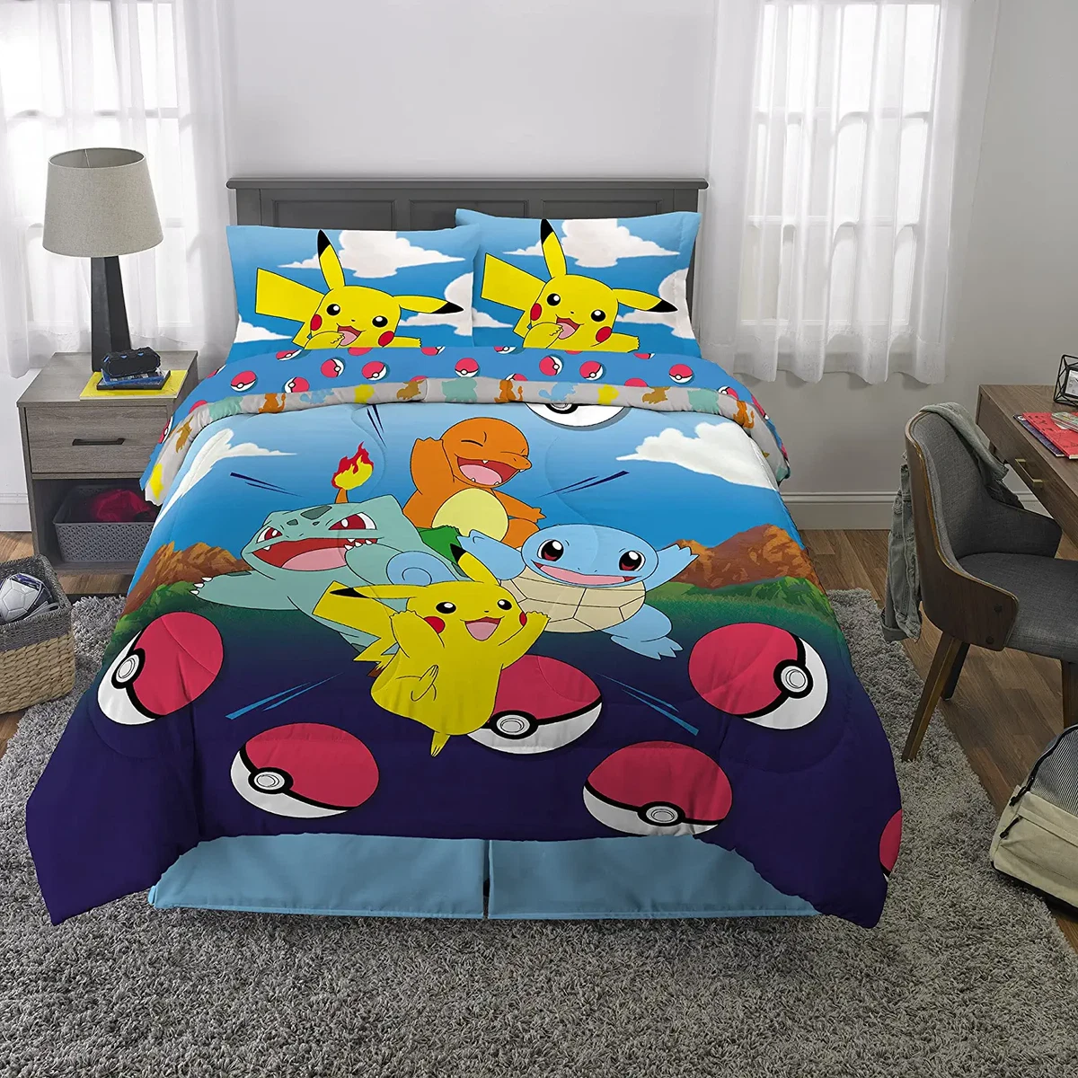 Pokemon sheets top full size bed