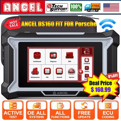 ANCEL DS160 Full System Bi-directional Diagnostic Scan Tool OBD2 Scanner DPF ECU