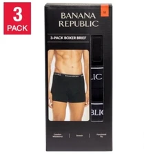 3 Pack - Banana Republic Men's Boxer Briefs, BLACK, Select S, M, L, XL FAST SHIP