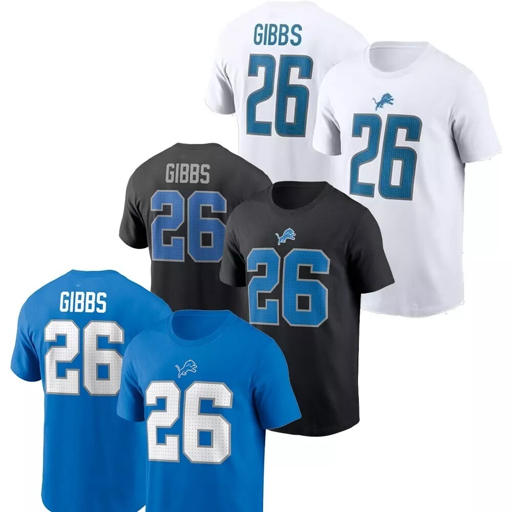Jahmyr Gibbs #26 Detroit Lions Player Name & Number