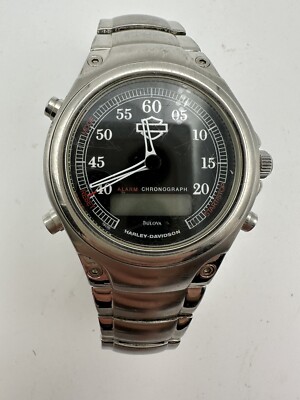 Harley-Davidson Bulova デイト表示　時計　稼働品 Harley-Davidson Bulova デイト表示 時計 稼働品