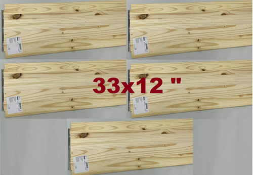 Lot de 5 étagères IVAR en bois de pin massif 33x12" panneau étagère en bois naturel durable